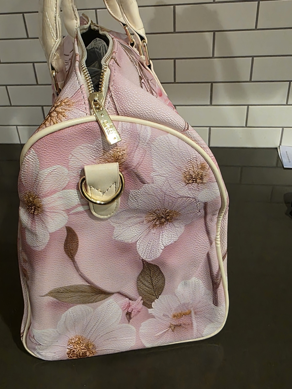 Floral Pink Carryall Handbag - Picture 4 of 7